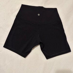 LULULEMON ALIGN BIKER SHORTS 6" BLACK - SIZE 6
